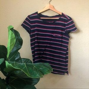 BR striped pima cotton top